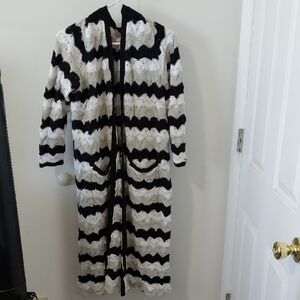 Laurie Felt Black and White Knit Cardigan